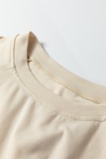 Jet Stream Solid Color Lace Patchwork Long Sleeve T Shirt - Image 6