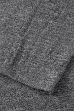 Dark Grey 3pcs V Neck T Shirt Ribbon Knot Pants Open Duster 3pcs Lounge Set - Image 8