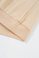 Apricot Striped Accent Pullover and Shorts Two Piece Casual Set - Image 8