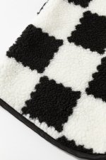 Black Checkered Sherpa Collared Jacket Vest - Image 8